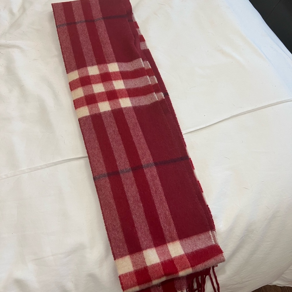 Burberry Red Cashmere Scarf